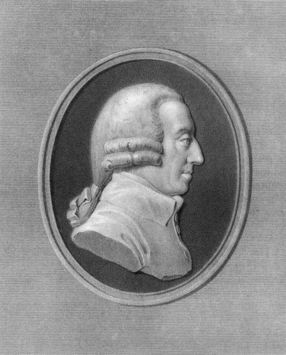 Framed Print : Adam Smith, 18th century Scottish philosopher and economist, (1836). Artist: W Holl
