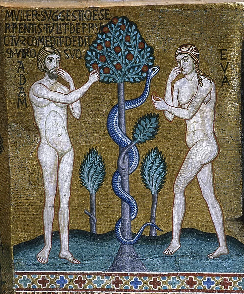 Adam und Eva. The Fall, 1140-1170. Creator: Byzantine Master