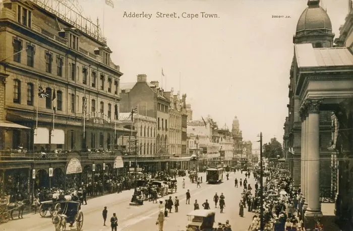 Framed Print : Adderley Street, Cape Town, c1900 Framed Print : Adderley Street, Cape Town, c1900