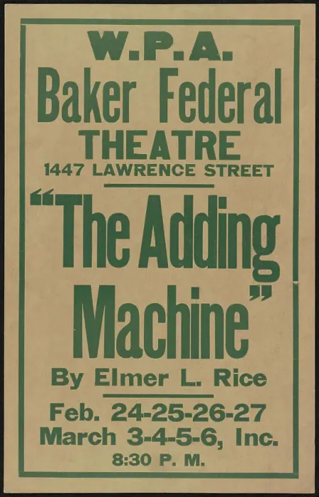 Framed Print : The Adding Machine, Denver, 1938. Creator: Unknown Framed Print : The Adding Machine, Denver, 1938. Creator: Unknown