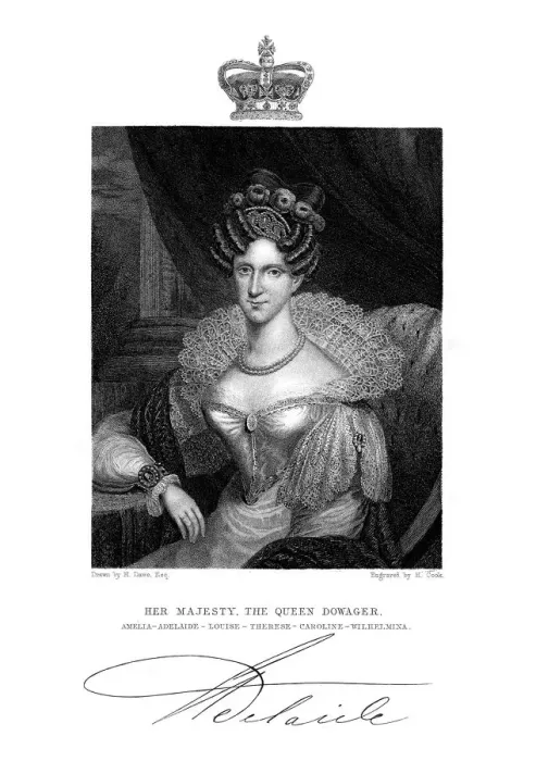 Framed Print : Adelaide of Saxe-Meiningen, Queen Consort of William IV of the United Kingdom, 19th century. Artist: H Cock Framed Print : Adelaide of Saxe-Meiningen, Queen Consort of William IV of the United Kingdom, 19th century. Artist: H Cock
