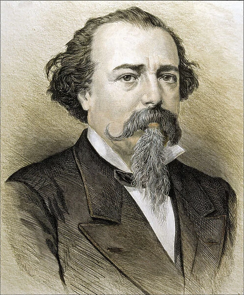 Adelardo Lopez de Ayala (1828-1879), Spanish writer and politician, engraving