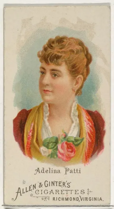 Framed Print : Adelina Patti, from Worlds Beauties, Series 1 (N26) for Allen & Ginter Cigarettes Framed Print : Adelina Patti, from Worlds Beauties, Series 1 (N26) for Allen & Ginter Cigarettes