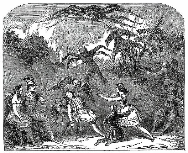Adelphi - Scene from 'La Tarantula; or, The Spider King', 1850. Creator: Unknown. Adelphi - Scene from 'La Tarantula; or, The Spider King', 1850. Creator: Unknown