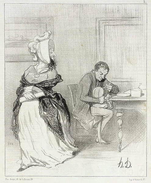 Adieu, mon cher, je vais chez mes éditeurs!... 1844. Creator: Honore Daumier