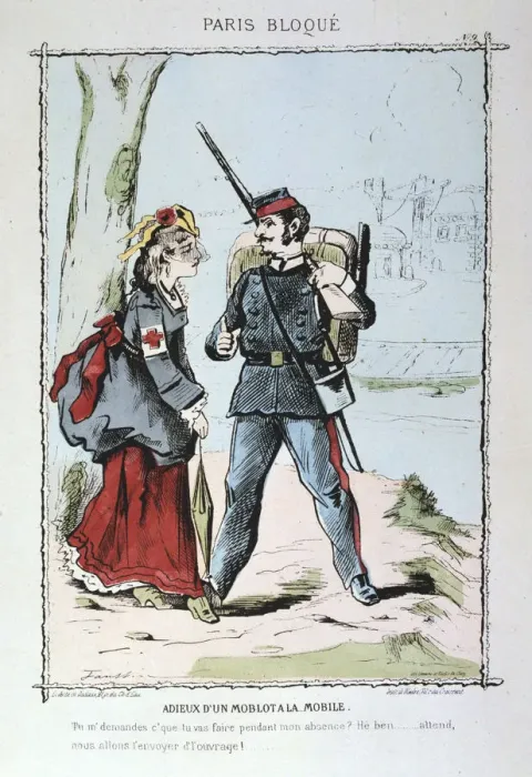 Framed Print : Adieux d un Moblot a la Mobile, 1870-1871 Framed Print : Adieux d un Moblot a la Mobile, 1870-1871
