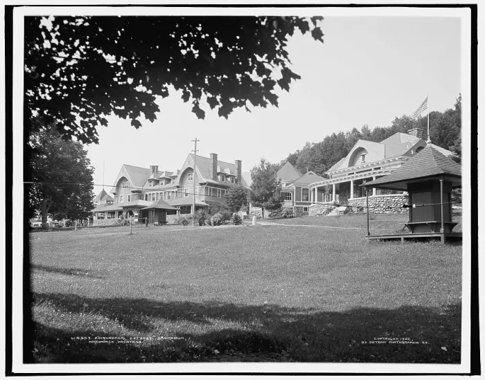 Framed Print : Adirondack Cottage Sanitarium, Adirondack Mountains, c1902. Creator: William H. Jackson Framed Print : Adirondack Cottage Sanitarium, Adirondack Mountains, c1902. Creator: William H. Jackson