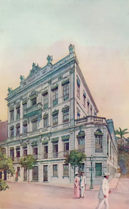 Framed Print : The Administrative Offices of the Leopoldina Railway, facing Rio Bay, 1914 Framed Print : The Administrative Offices of the Leopoldina Railway, facing Rio Bay, 1914