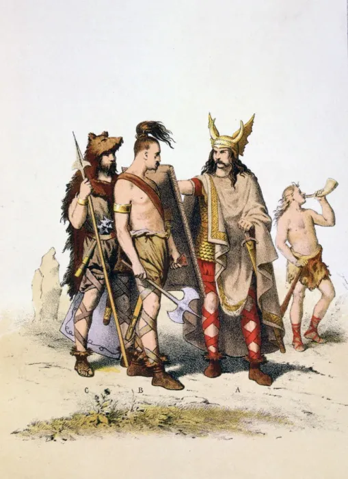 Framed Print : Administrators of the villages, 5th century (1887). Artist: A Lemercier Framed Print : Administrators of the villages, 5th century (1887). Artist: A Lemercier