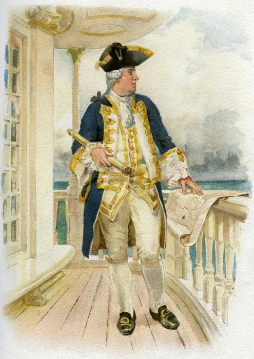 Framed Print : Admiral, 18th century (c1890-c1893) Framed Print : Admiral, 18th century (c1890-c1893)