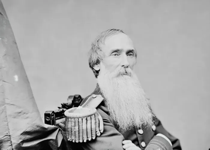 Framed Print : Admiral Benjamin Franklin Sands, US Navy, between 1860 and 1875. Creator: Unknown Framed Print : Admiral Benjamin Franklin Sands, US Navy, between 1860 and 1875. Creator: Unknown