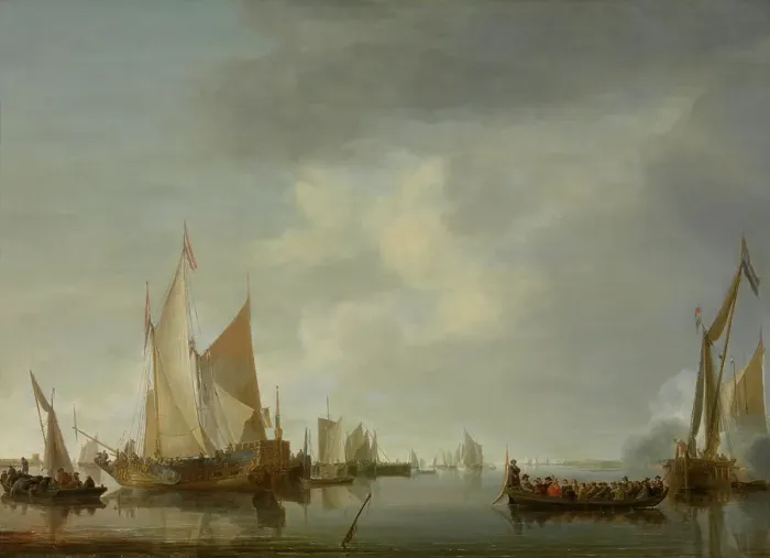 Framed Print : The Admiral, c1650-1670. Creator: Jan van de Cappelle Framed Print : The Admiral, c1650-1670. Creator: Jan van de Cappelle