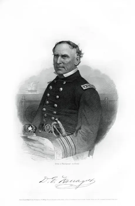 Framed Print : Admiral David Farragut, US Navy officer in the American Civil War, 1862-1867 Framed Print : Admiral David Farragut, US Navy officer in the American Civil War, 1862-1867