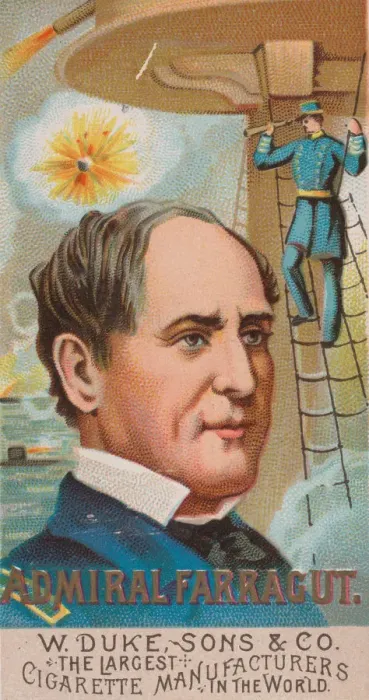 Framed Print : Admiral Farragut, from the series Great Americans (N76) for Duke brand cigarettes, 1888 Framed Print : Admiral Farragut, from the series Great Americans (N76) for Duke brand cigarettes, 1888