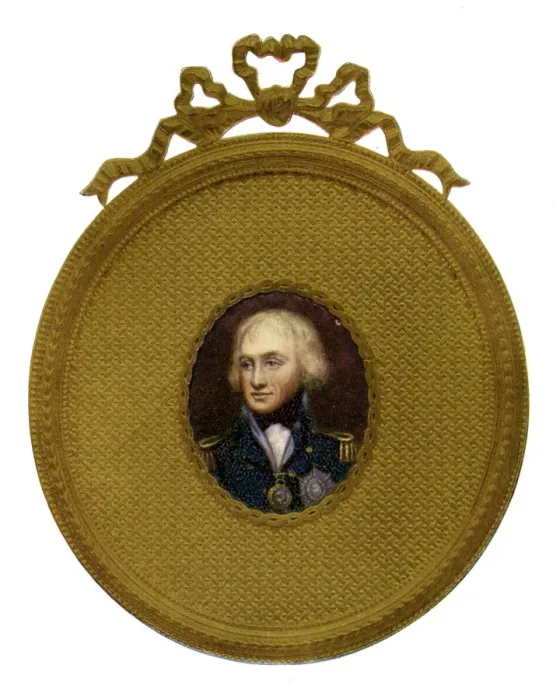 Framed Print : Admiral Lord Nelson. Artist: Henry Bone Framed Print : Admiral Lord Nelson. Artist: Henry Bone