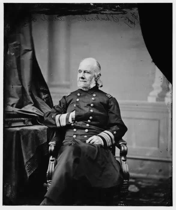 Framed Print : Admiral William Branford Shubrick, US Navy, between 1860 and 1875. Creator: Unknown Framed Print : Admiral William Branford Shubrick, US Navy, between 1860 and 1875. Creator: Unknown