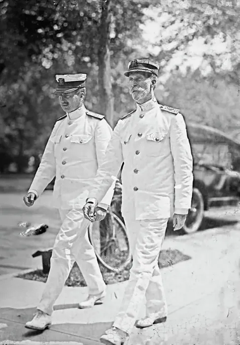 Framed Print : Two Admirals, 1917 or 1918. Creator: Unknown Framed Print : Two Admirals, 1917 or 1918. Creator: Unknown