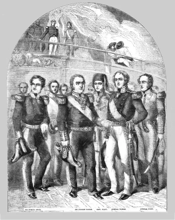 Framed Print : Admirals of the Baltic and Black Sea Fleets, 1854. Creator: Unknown Framed Print : Admirals of the Baltic and Black Sea Fleets, 1854. Creator: Unknown