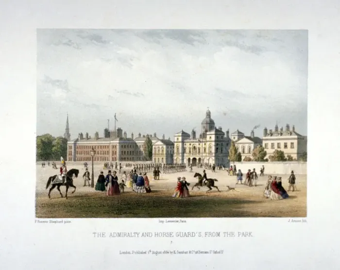 Framed Print : Admiralty and Horse Guards, Whitehall, Westminster, London, 1854 Framed Print : Admiralty and Horse Guards, Whitehall, Westminster, London, 1854