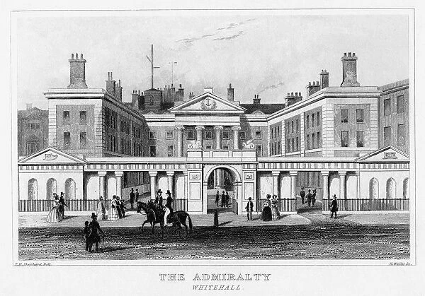 The Admiralty, Whitehall, Westminster, London, 19th century. Artist: H Wallis