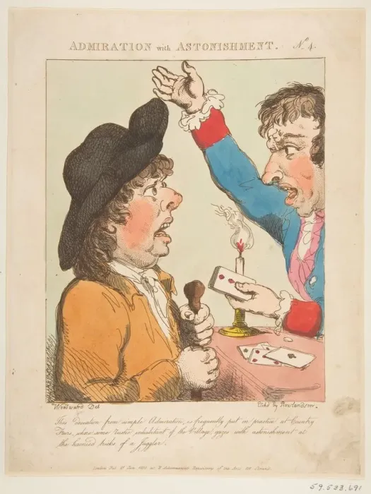 Framed Print : Admiration with Astonishment (Le Brun Travested, or Caricatures of the Passions) Framed Print : Admiration with Astonishment (Le Brun Travested, or Caricatures of the Passions)