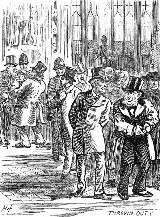 Framed Print : Admission to the Strangers Gallery of the House of Commons: thrown out!, 1881 Framed Print : Admission to the Strangers Gallery of the House of Commons: thrown out!, 1881