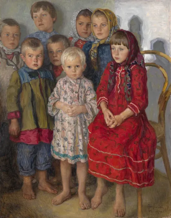 Framed Print : Admissions Day. Artist: Bogdanov-Belsky, Nikolai Petrovich (1868-1945) Framed Print : Admissions Day. Artist: Bogdanov-Belsky, Nikolai Petrovich (1868-1945)