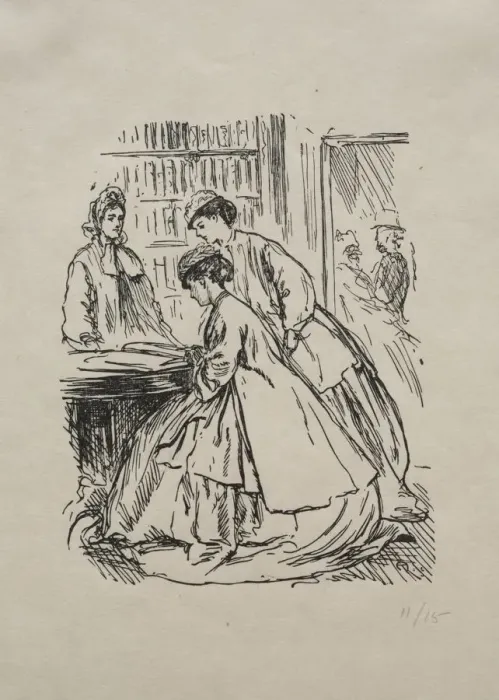 Framed Print : Much Ado about Nothing, 1866. Creator: George Louis Palmella Busson Du Maurier (British Framed Print : Much Ado about Nothing, 1866. Creator: George Louis Palmella Busson Du Maurier (British
