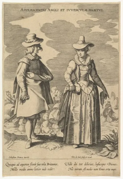 Framed Print : Adolescentis Angli et Iuvenculae Habitus, from Fashions of Different Nations. n. d Framed Print : Adolescentis Angli et Iuvenculae Habitus, from Fashions of Different Nations. n. d