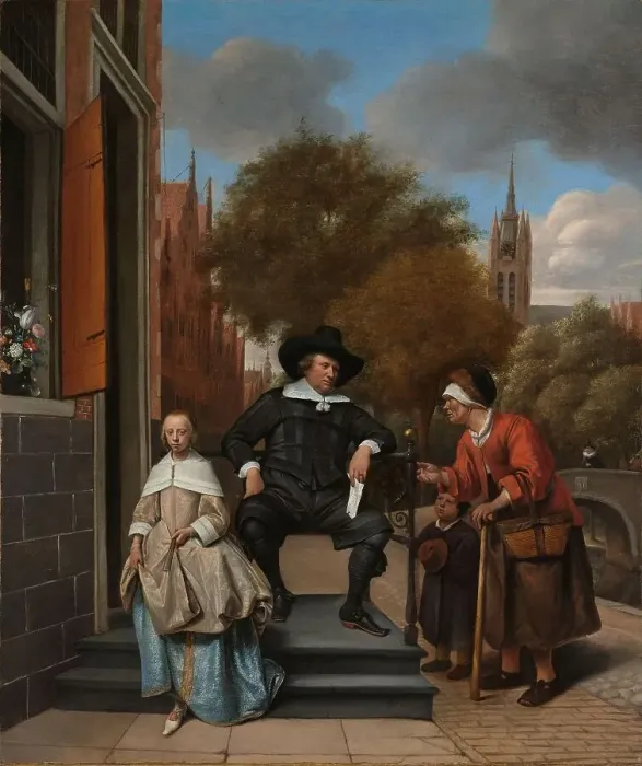 Framed Print : Adolf and Catharina Croeser, Known as ‘The Burgomaster of Delft and his Daughter, 1655. Creator: Jan Steen