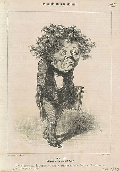 Adolphe Crémieux, 19th century. Creator: Honore Daumier