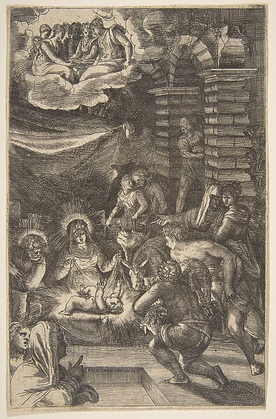 Adoration, ca. 1550-65. Creator: Giulio Bonasone