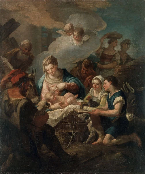 The Adoration of the Christ Child, 18th century. Artist: Nicola Grassi
