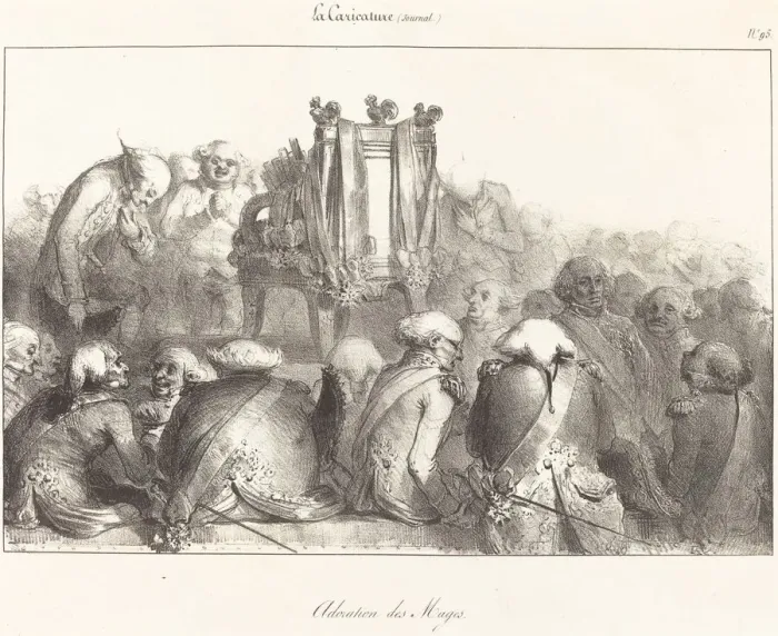 Framed Print : Adoration des Mages, 1831. Creator: Unknown Framed Print : Adoration des Mages, 1831. Creator: Unknown