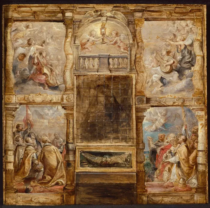 Framed Print : The Adoration of the Eucharist, c. 1626. Creator: Peter Paul Rubens Framed Print : The Adoration of the Eucharist, c. 1626. Creator: Peter Paul Rubens