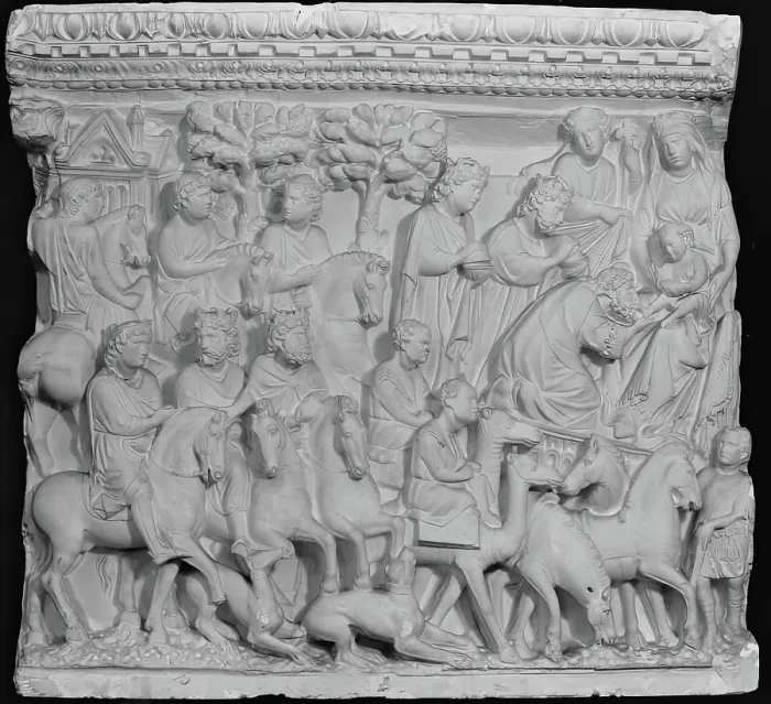Framed Print : Adoration of the Kings, 1267-1268. Creator: Unknown Framed Print : Adoration of the Kings, 1267-1268. Creator: Unknown