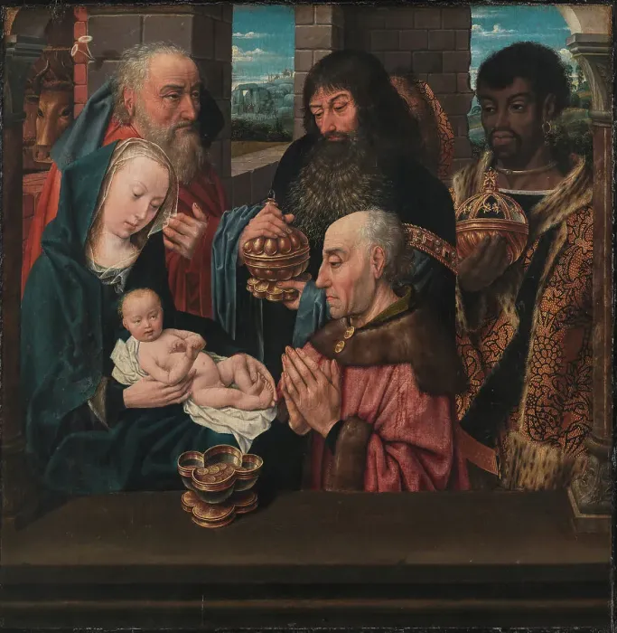 Framed Print : The Adoration of the Kings, 1498-1501. Creator: Hugo van der Goes Framed Print : The Adoration of the Kings, 1498-1501. Creator: Hugo van der Goes