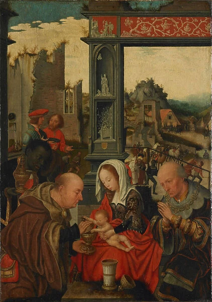 The Adoration of the Kings, 1525. Artist: Mostaert, Jan (1472  /  73-1555  /  56)