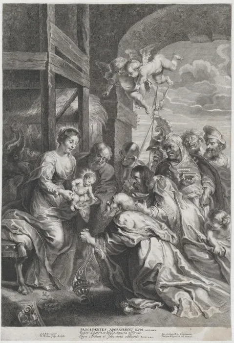 Framed Print : The Adoration of the Kings, 1638. Creator: Jan Witdoeck Framed Print : The Adoration of the Kings, 1638. Creator: Jan Witdoeck