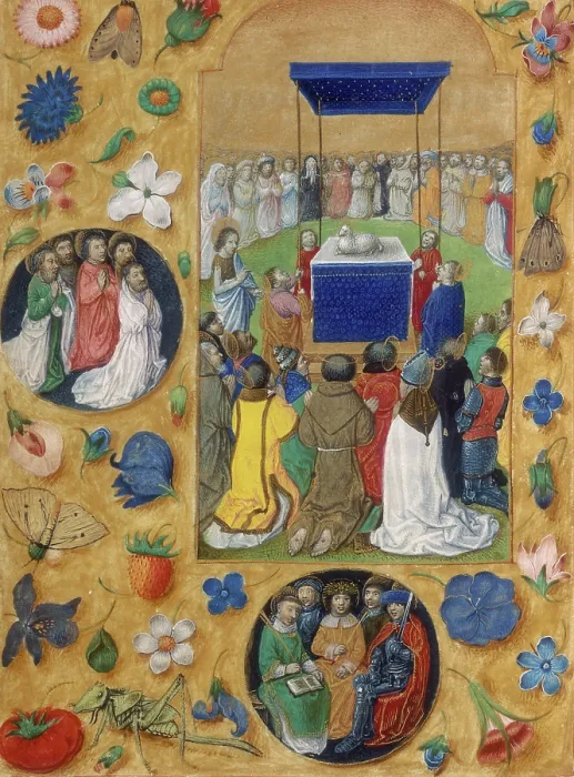 Framed Print : Adoration of the lamb, c1480-c1500. Creator: Unknown Framed Print : Adoration of the lamb, c1480-c1500. Creator: Unknown