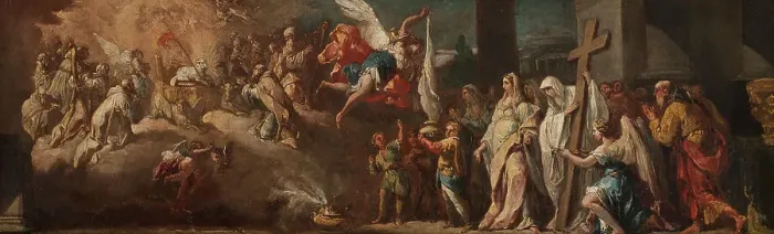 Framed Print : The Adoration of the Lamb. Study, early-mid 18th century. Creator: Gaspare Diziani Framed Print : The Adoration of the Lamb. Study, early-mid 18th century. Creator: Gaspare Diziani
