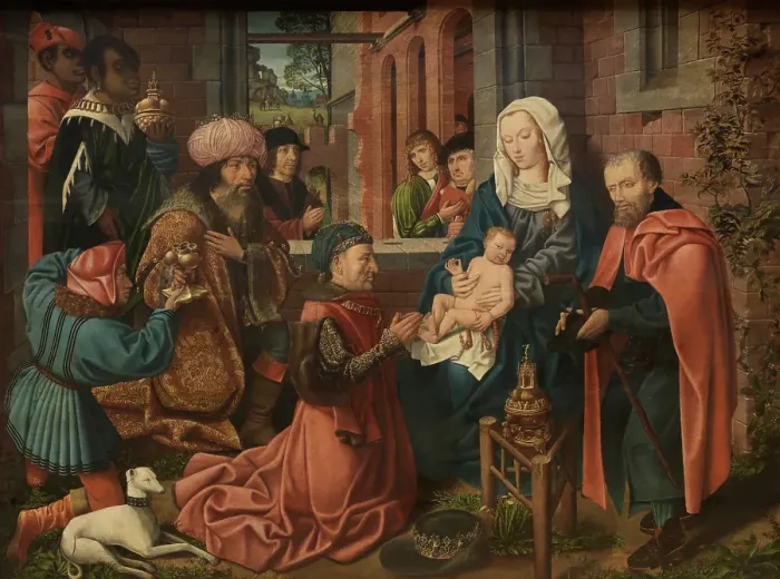 Framed Print : The Adoration of the Magi, 1500. Creator: Master of Frankfurt Framed Print : The Adoration of the Magi, 1500. Creator: Master of Frankfurt
