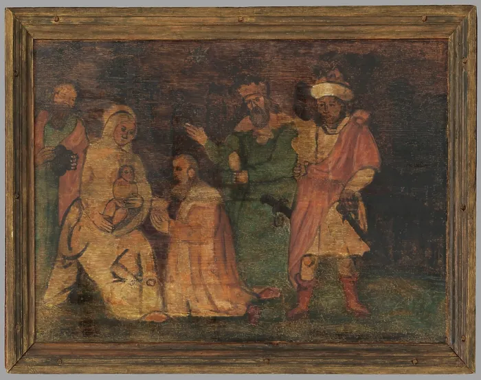 Framed Print : Adoration of the Magi, 1501-1600. Creator: Unknown