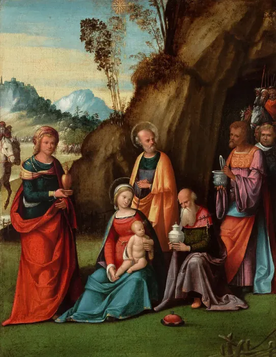 Framed Print : The Adoration of the Magi, 1510-1512. Creator: Garofalo, Benvenuto Tisi da (1481-1559) Framed Print : The Adoration of the Magi, 1510-1512. Creator: Garofalo, Benvenuto Tisi da (1481-1559)