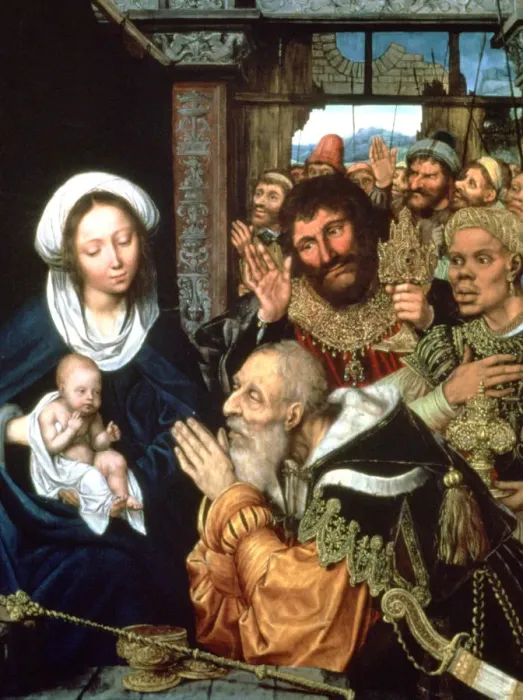 Framed Print : The Adoration of the Magi, 1526. Artist: Quentin Metsys I Framed Print : The Adoration of the Magi, 1526. Artist: Quentin Metsys I