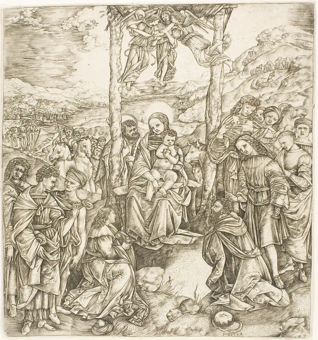 Framed Print : The Adoration of the Magi, about 1530. Creator: Cristofano di Michele Martini Framed Print : The Adoration of the Magi, about 1530. Creator: Cristofano di Michele Martini