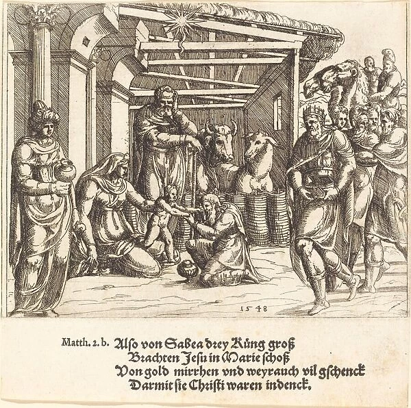 The Adoration of the Magi, 1548. Creator: Augustin Hirschvogel