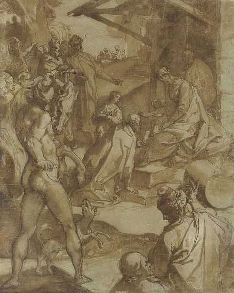 The Adoration of the Magi, 1550-78. Creator: Raffaellino da Reggio