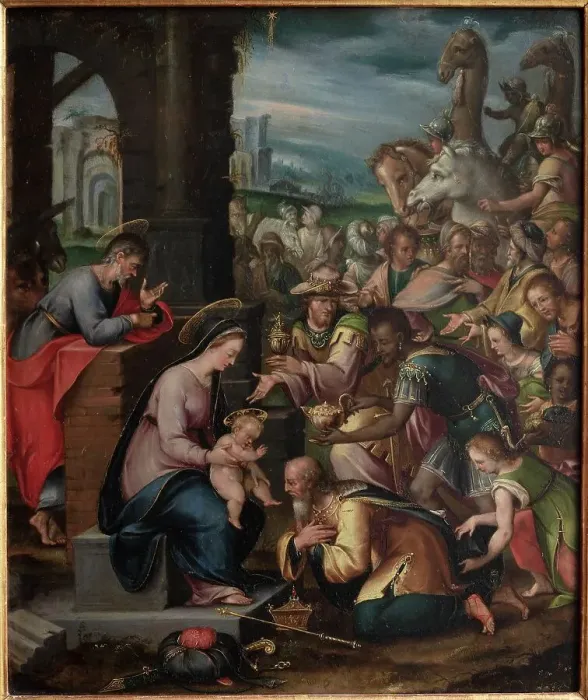 Framed Print : The Adoration of the Magi, 1557-1616. Creator: Frans Francken I Framed Print : The Adoration of the Magi, 1557-1616. Creator: Frans Francken I