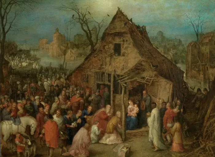 Framed Print : The Adoration of the Magi, 1600. Creator: Jan Brueghel the Elder Framed Print : The Adoration of the Magi, 1600. Creator: Jan Brueghel the Elder